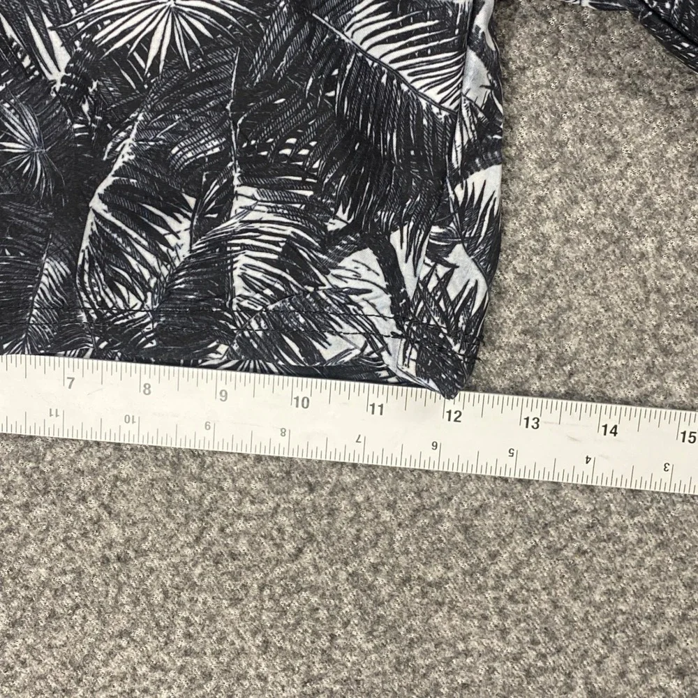 Maui‎ and Sons Mens XL Swim Trunks Black White Palm Tree Tropical Board Shorts